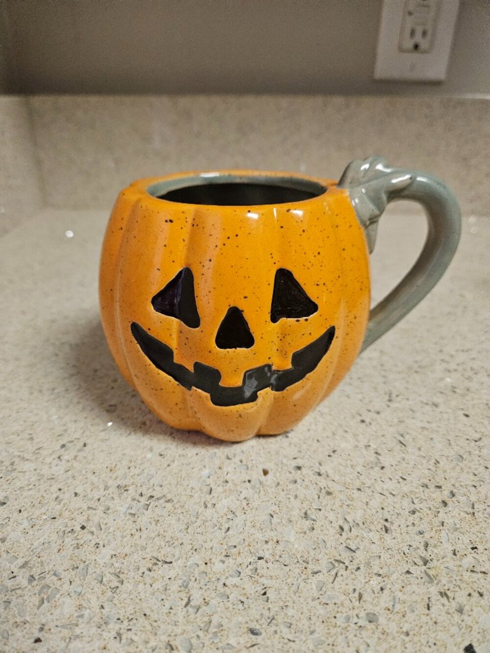 Young's Inc Stoneware Pumpkin Mug